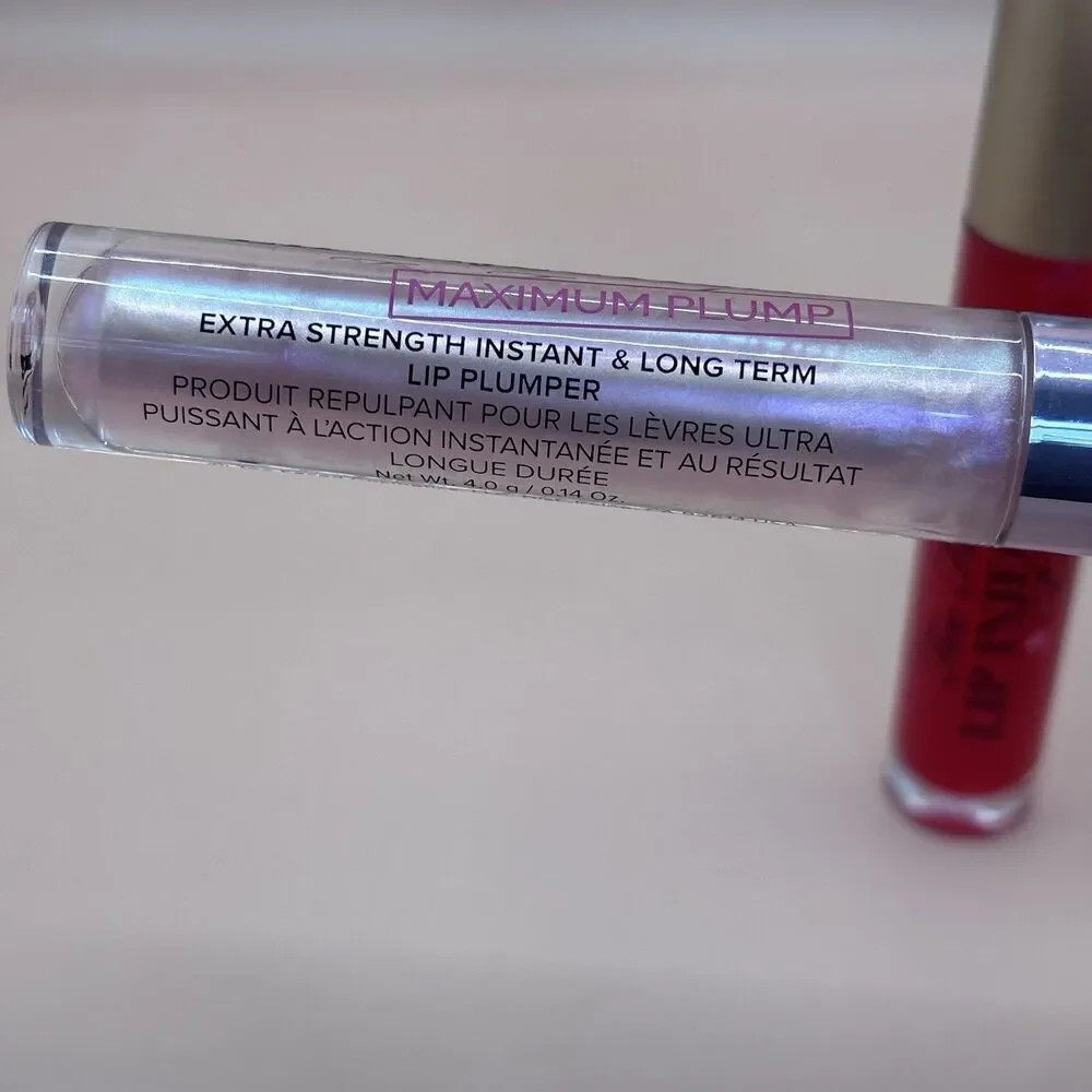 Too Faced Lip Injection Extreme  Strawberry Kiss & Maximum  Plump Lip Bundle set